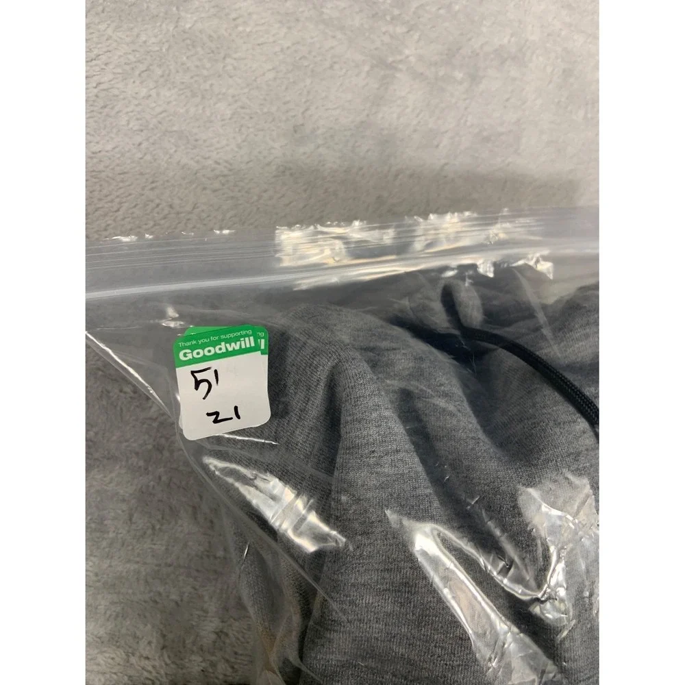 Polo Ralph Lauren Men's Hoodie L Gray Contrasting Black Drawstrings